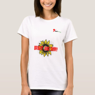 Camiseta com Citação de Girassol "Brilhante e Relu