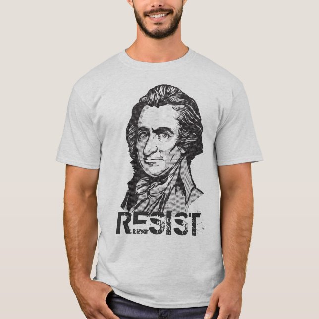 Camiseta com Citação de Resistência de Thomas Pain (Frente)