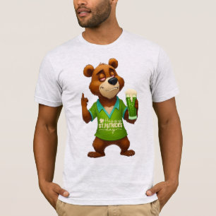Camiseta com Citação Divertida Cerveja Verde Irlan