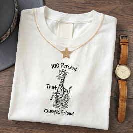Camiseta com Citação Divertida de Girafa Alta Amig