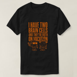 Camiseta com citação engraçada sobre cérebros