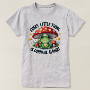Camiseta com Citação Gráfica de Sapo Fofo Vai Fica