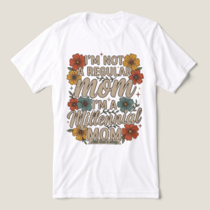 Camiseta com Citação Vintage Floral Millennial Mãe