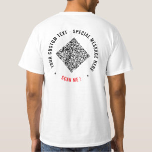 Camiseta com Código QR Personalizado Exemplo de Te