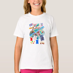 Camiseta com Colagem de Doces Pastel