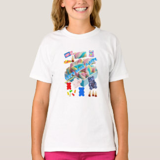 Camiseta com Colagem de Doces Pastel