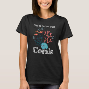 Camiseta Com Corais Recife Ocean Corais Recifes Aquário