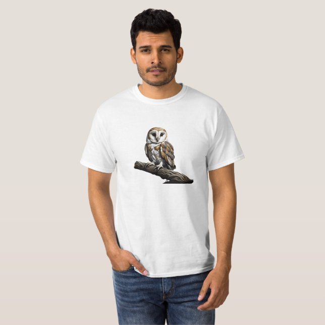 Camiseta com Coruja-Buraqueira Fofa (Frente Completa)