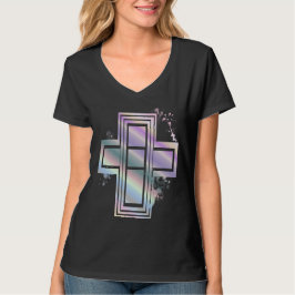 Camiseta com Cruz Grafite Super Pastel Goth
