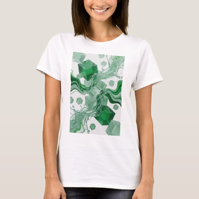 Camiseta com declaração de ARTE ABSTRATA Catchy Gr (Frente)