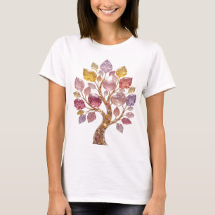 Camiseta com declaração de ARTE ABSTRATA Prata Eng