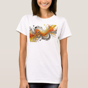 Camiseta com declaração de ARTE ABSTRATA Snappy Si