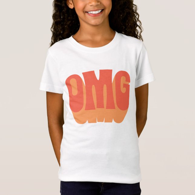 Camiseta com Declaração Divertida OMG | Expressão  (Frente)