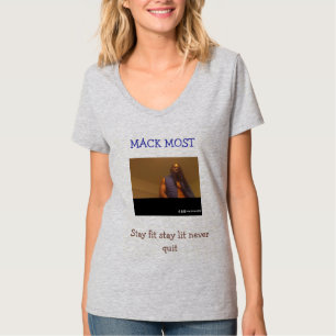 Camiseta com decote em V (Aço Leve)