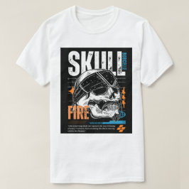Camiseta com Desenho de Caveira Edgy