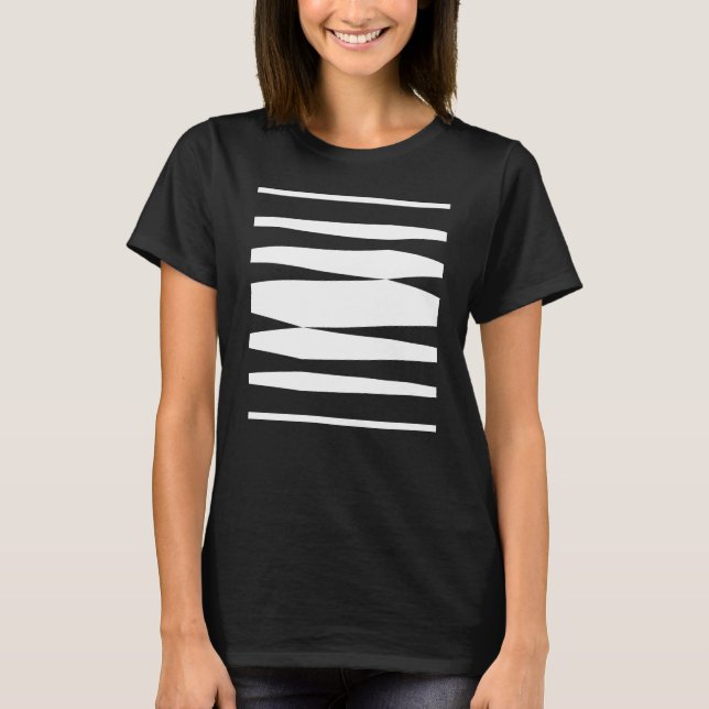camiseta com desenho de linhas geométricas ousadas (Frente)