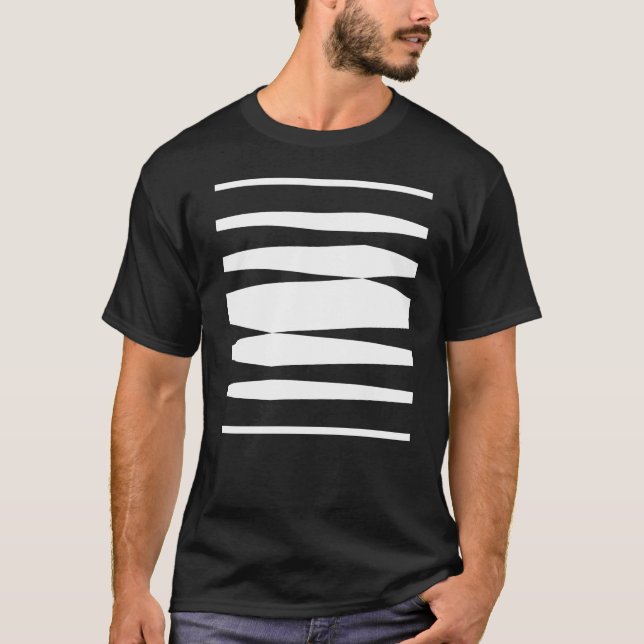 camiseta com desenho de linhas geométricas ousadas (Frente)