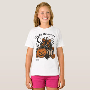 Camiseta com Desenho de Padrão Vintage de Hallowee
