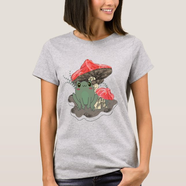 camiseta com desenho de sapo cogumelo (Frente)