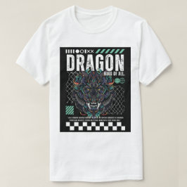 Camiseta com Desenho Gráfico de Dragão Épico