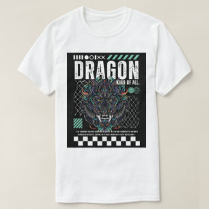 Camiseta com Desenho Gráfico de Dragão Épico