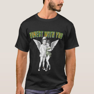 Camiseta com Desenhos de Casal de Anjo Romântico