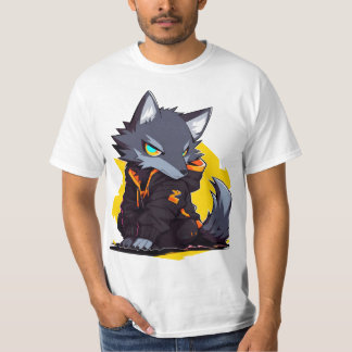 Camiseta com design artístico de raposa selvagem d