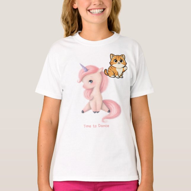 Camiseta com design de amantes de gatos fofos (Frente)