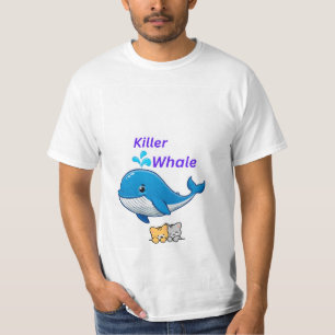 Camiseta com design de baleia assassina e amantes