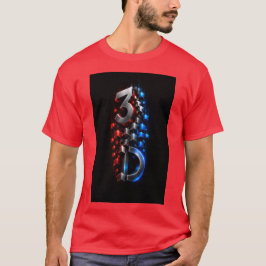Camiseta com Design de Cubo Geométrico 3D Futurist