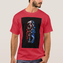 Camiseta com Design de Cubo Geométrico 3D Futurist