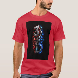 Camiseta com Design de Cubo Geométrico 3D Futurist