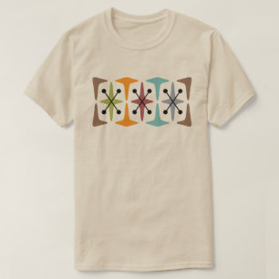 Camiseta com Design de Estrela Explosiva Mid Centu