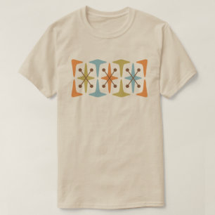 Camiseta com design de explosão cósmica modernista