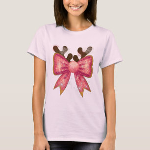 camiseta com design de laço fofo para meninas