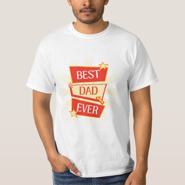Camiseta com design de melhor pai do mundo (Frente)