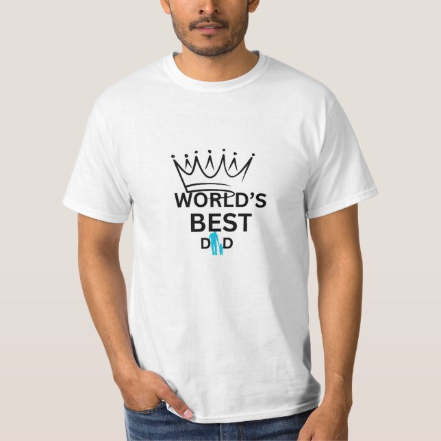 Camiseta com design de melhor pai do mundo (Frente)