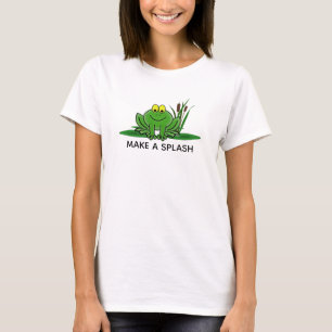 Camiseta com design de rã verde fofa