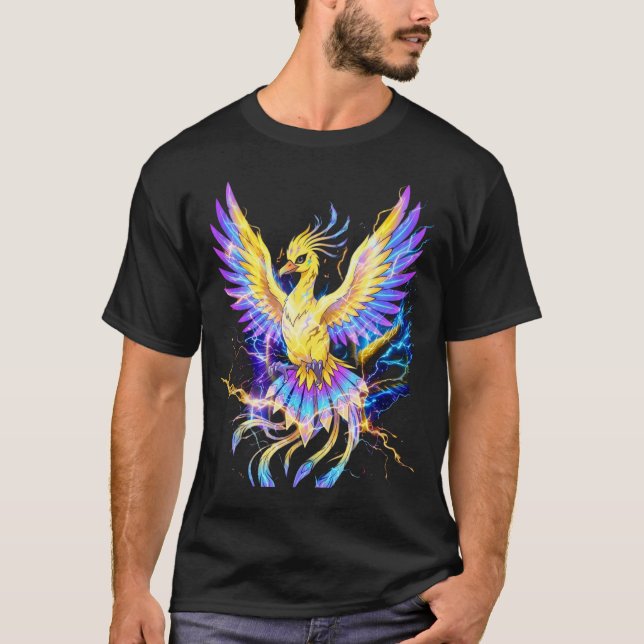 Camiseta com Design Lendário de Fenix Relâmpago (Frente)