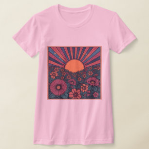 Camiseta com design retrô dos anos 70 de campo de