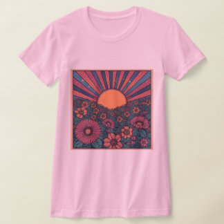 Camiseta com design retrô dos anos 70 de campo de
