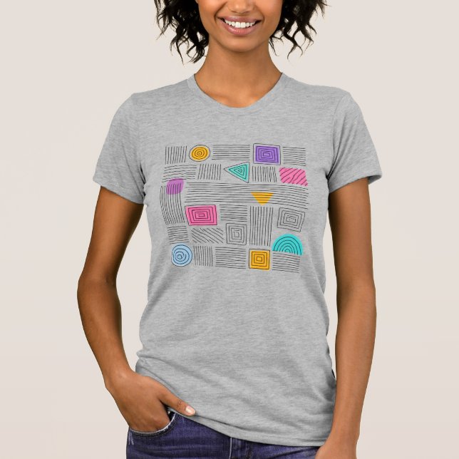 Camiseta com Design Único e Autêntico de Arte Abst (Frente)