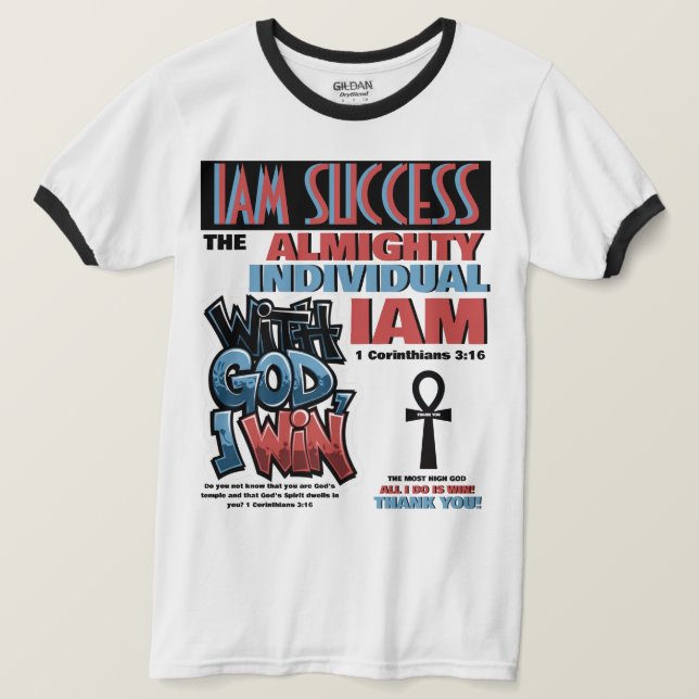 CAMISETA COM DEUS EU VENÇO (Frente do Design)