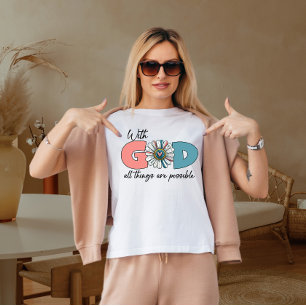 Camiseta Com Deus todas as coisas são possíveis