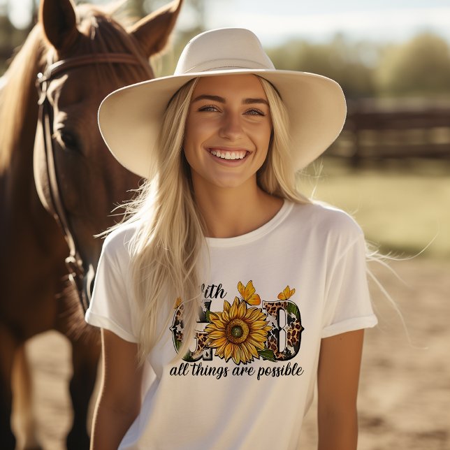 Camiseta Com Deus todas as coisas são possíveis (Criador carregado)