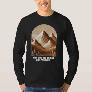 Camiseta Com Deus Todas as Coisas São Possíveis Cristão