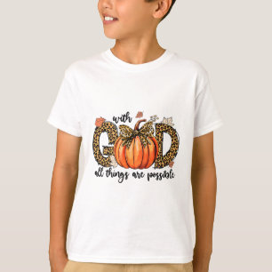 Camiseta Com Deus Todas as Coisas São Possíveis Queda Crist