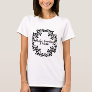 Camiseta Com Deus Tudo É Possível Citações Bíblias