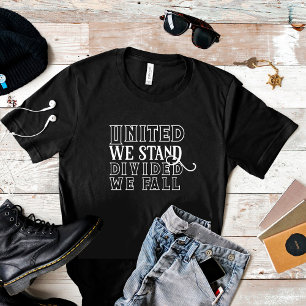 Camiseta com dizer motivacional branco Unidos nós 