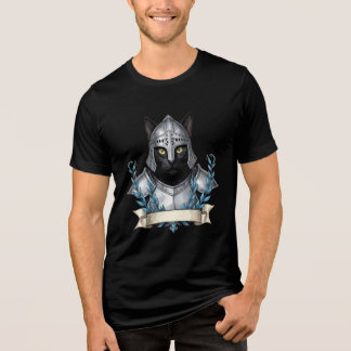 Camiseta com Emblema de Crista de Cavaleiro Gato P